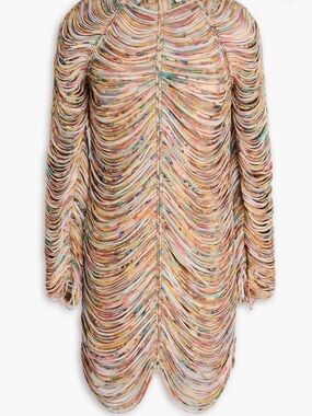 ZIMMERMAN Multicolor Layered Fringe Knit Dress